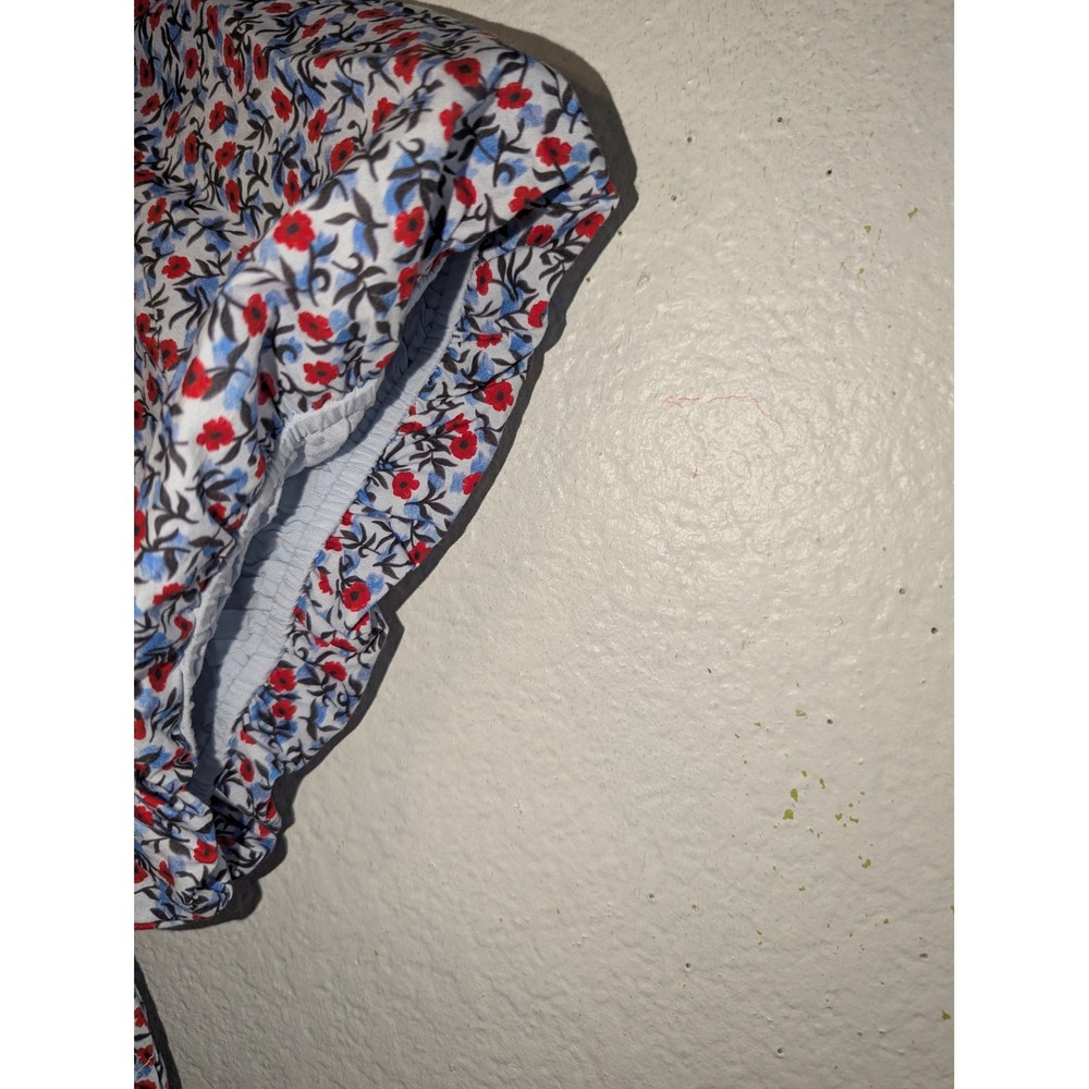 J.Crew Smocked Midi Meadow Dress in Poppy Womens XL Floral Cotton Puff Sleeve‎ - Picture 10 of 14